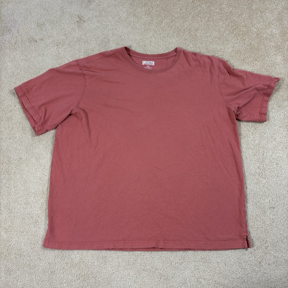 Duluth Trading Longtail Tee Relaxed Fit Shirt Mens 2XL Orange Solid 100% Cotton